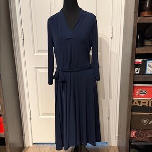 Charter Club Classic Navy Long Sleeve Dress (HU)